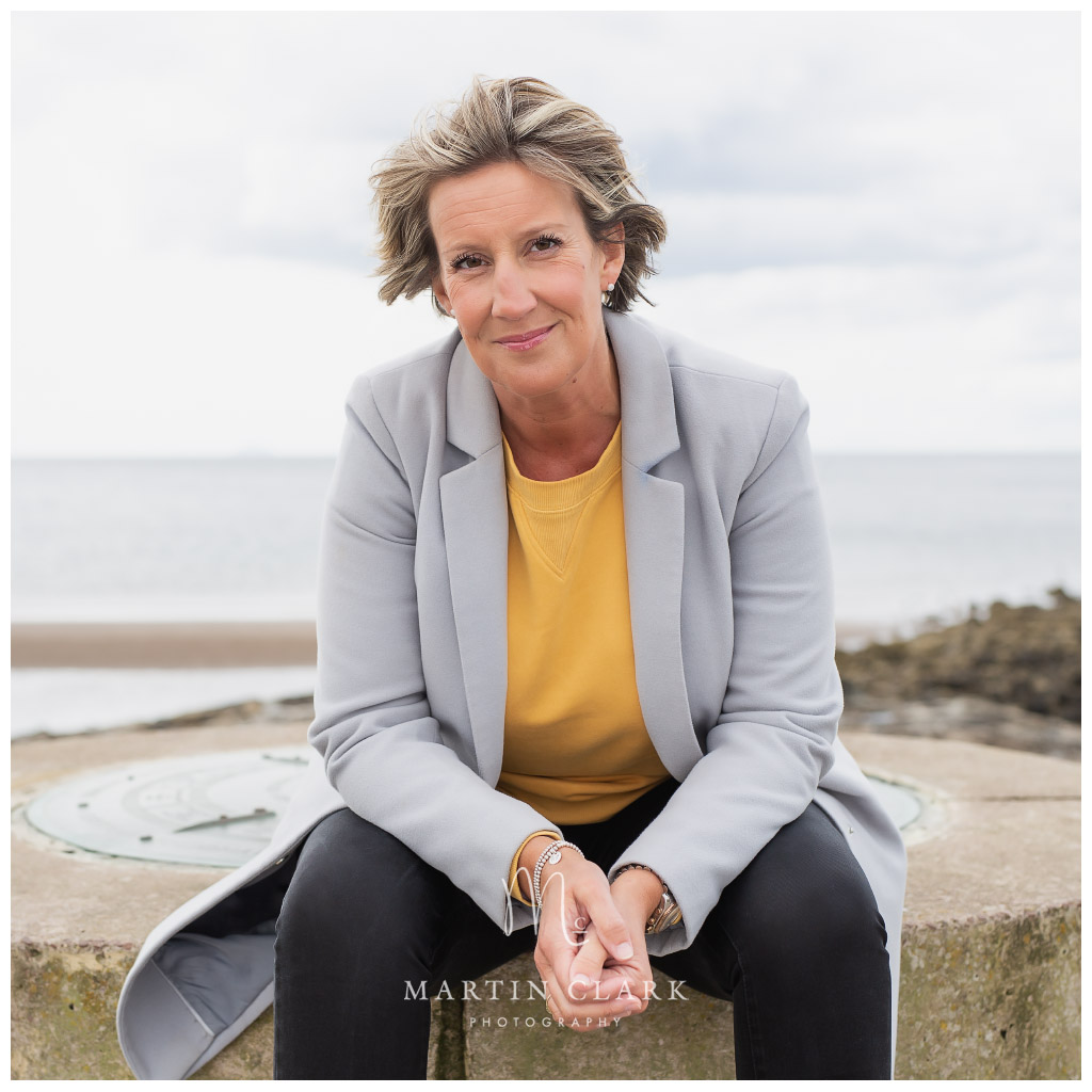 Brand photography natural light outdoors portrait Lorna mind positive beach session