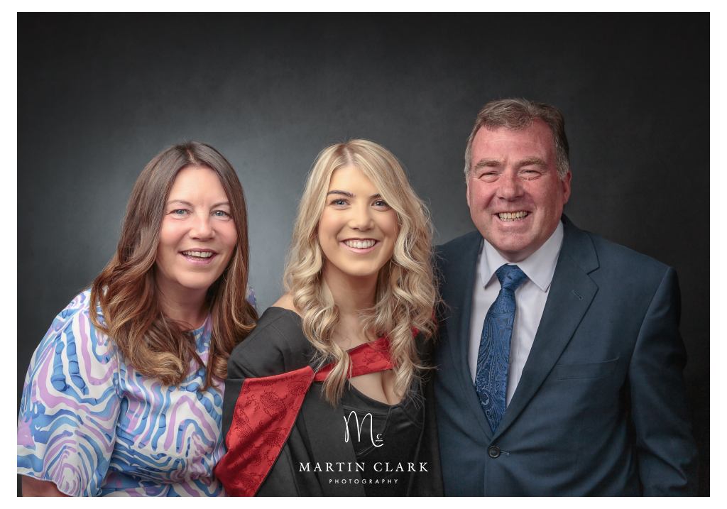 Family portrait and graduation