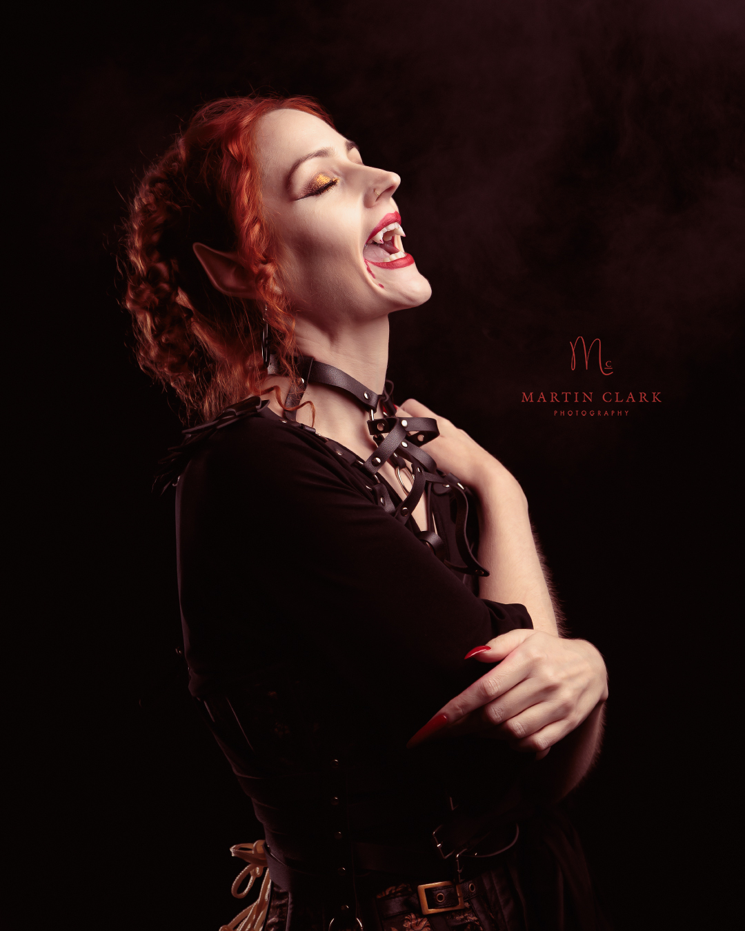 Model dressed as a vampire